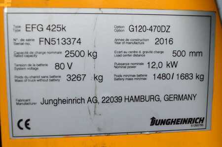 Jungheinrich EFG 425K TOP Ausstattung