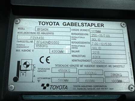 Toyota 8FG40 /4500 kg/LPG  / Triplex / Container version/PROMOTION /Sold to Macedonia